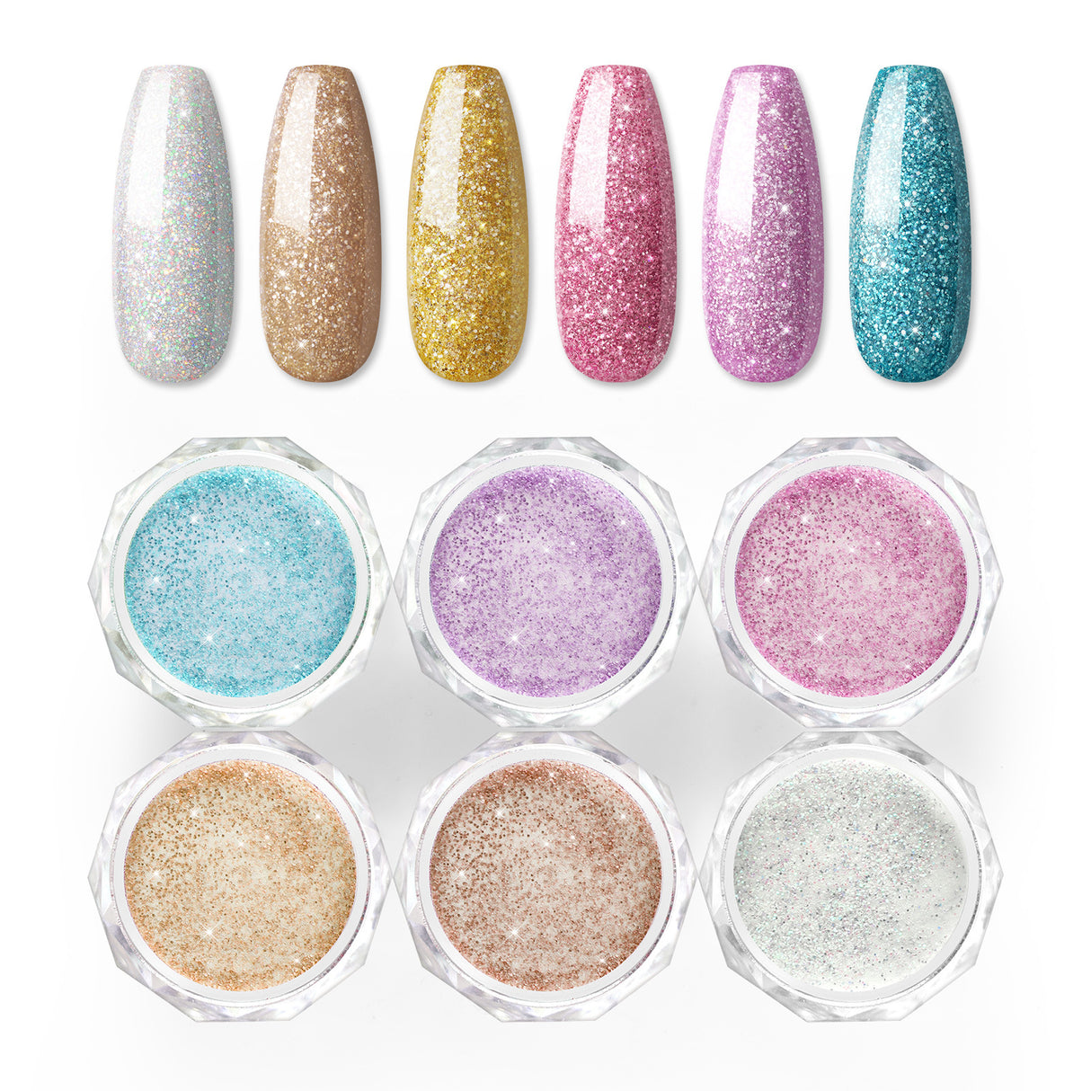 Crystal Powder Carved Pollen Coscelia Crystal Color Powder European And American Crystal Nail Extension Nail - V.I.P Digital Presence