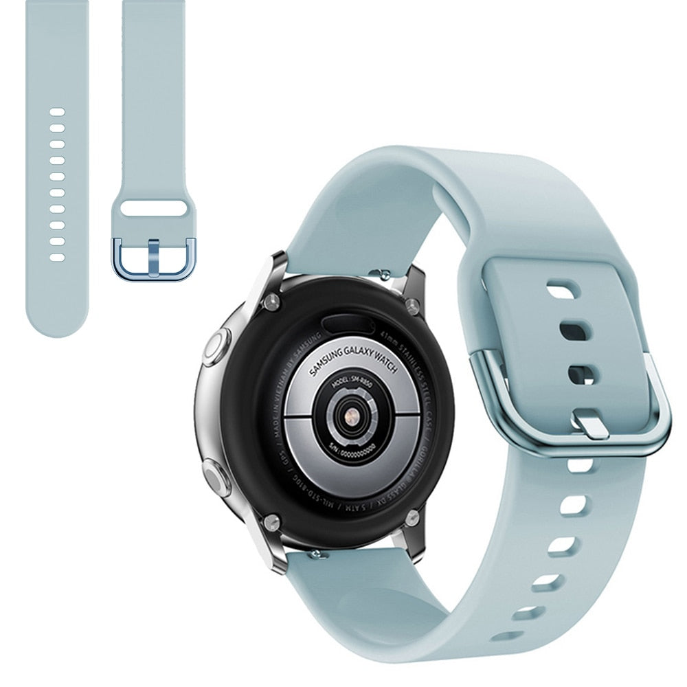 Suitable for Samsung Galaxy Watch Active2 Solid Color Silicone Strap 20/22mm Universal Strap - V.I.P Digital Presence