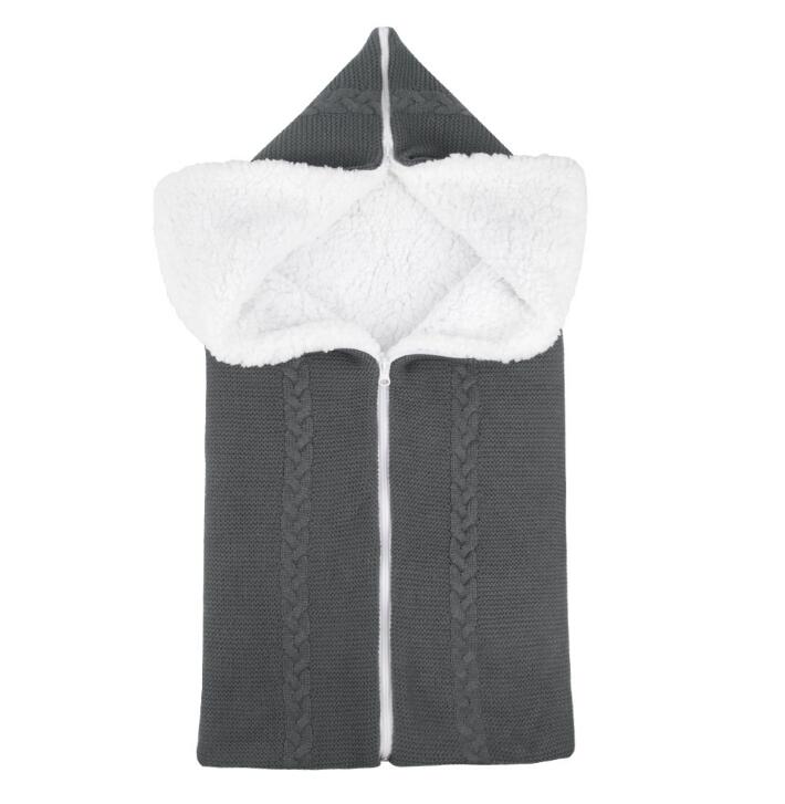 Baby Sleeping Bag Newborn Winter Warm Infant Button Knit Swaddle Wrap Swaddling Stroller Toddler Blanket Envelope Sleepsacks - V.I.P Digital Presence