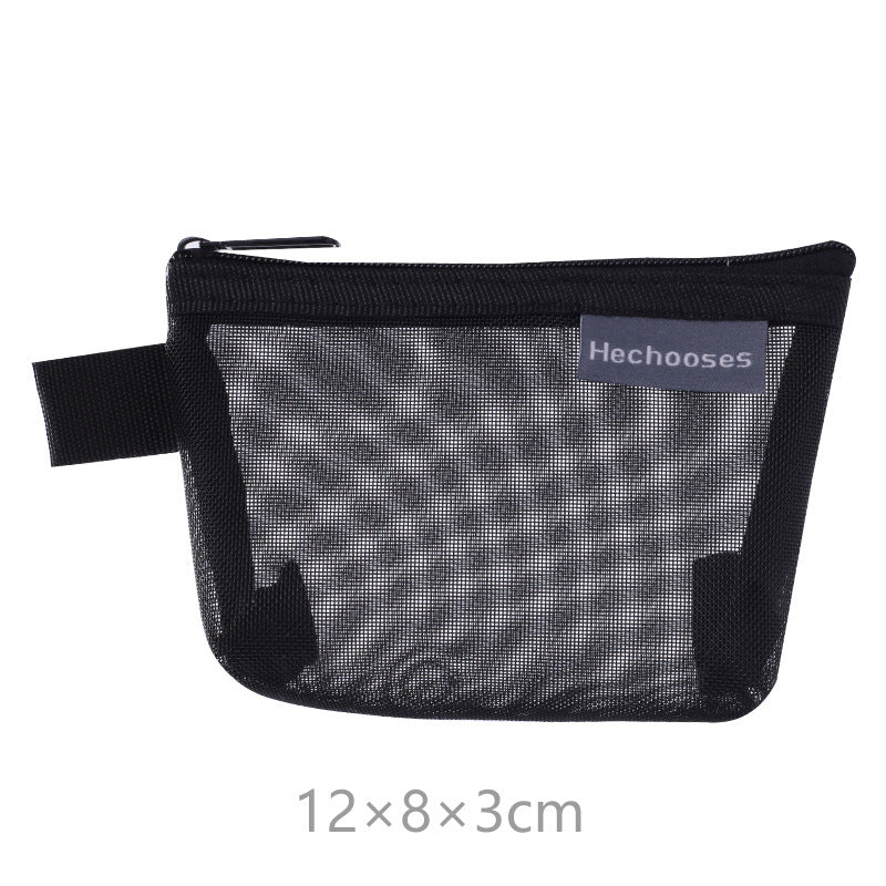 Simple three-dimensional triangle mesh coin key earphone storage bag transparent storage bag - V.I.P Digital Presence