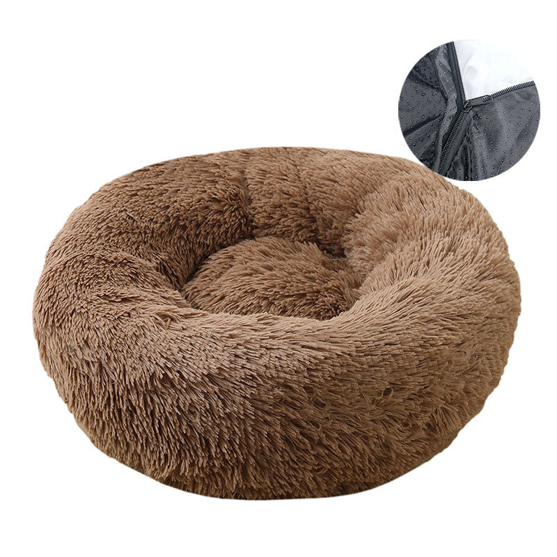 Dog bed, removable and washable round plush pet bed, cat bed, warm pet supplies, dog bed, pet bed, pet mat - V.I.P Digital Presence