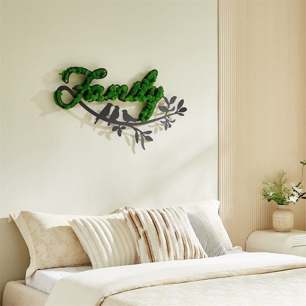 Letter Art Moss Wall Decor