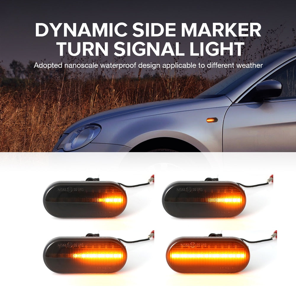 2pieces Led Dynamic Side Marker Turn Signal Light For Volkswagen VW Bora Golf 3 4 Passat 3BG Polo SB6 SEAT Ibiza Leon Skoda Ford - V.I.P Digital Presence