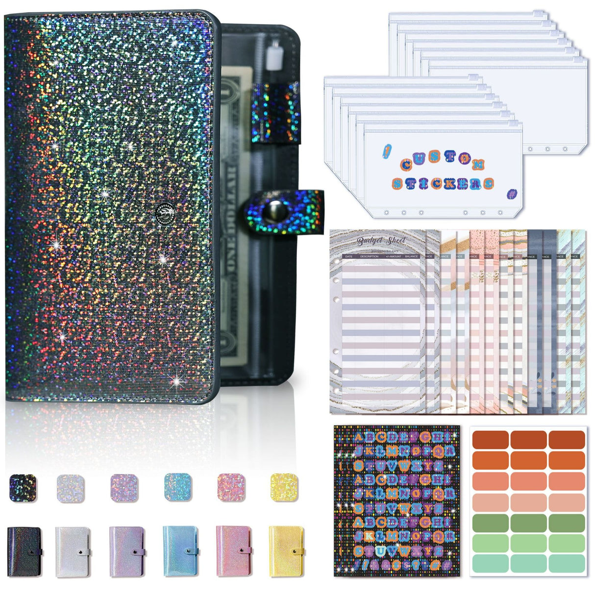 Full of Stars A6 Loose-Leaf Bookkeeping Notebook Creative Cash Budget Financial Planning Manual Account Book - V.I.P Digital Presence