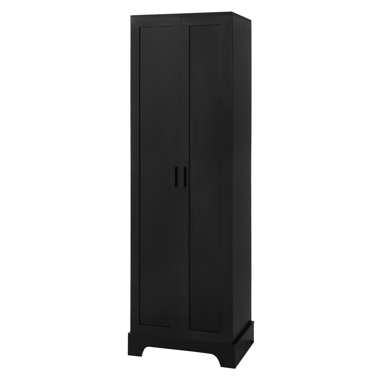 Storage Cabinet with Two Doors for Bathroom, Office, Adjustable Shelf, MDF Board, Black - V.I.P Digital Presence