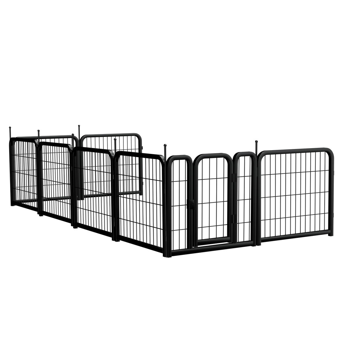 Outdoor dog fence, 8-piece board dog fence. 31 inch portable pet sports fence. Black, 26.3 inches wide x 31.5 inches high. - V.I.P Digital Presence