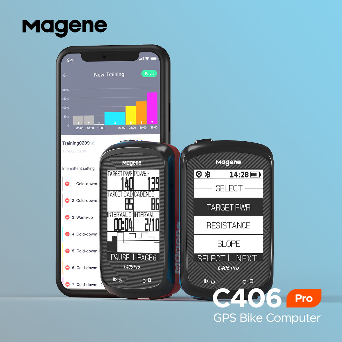 Magene Mckin C406pro Bicycle Wireless Smart Stopwatch English Version GPS Speed Monitoring Riding ANT+ - V.I.P Digital Presence