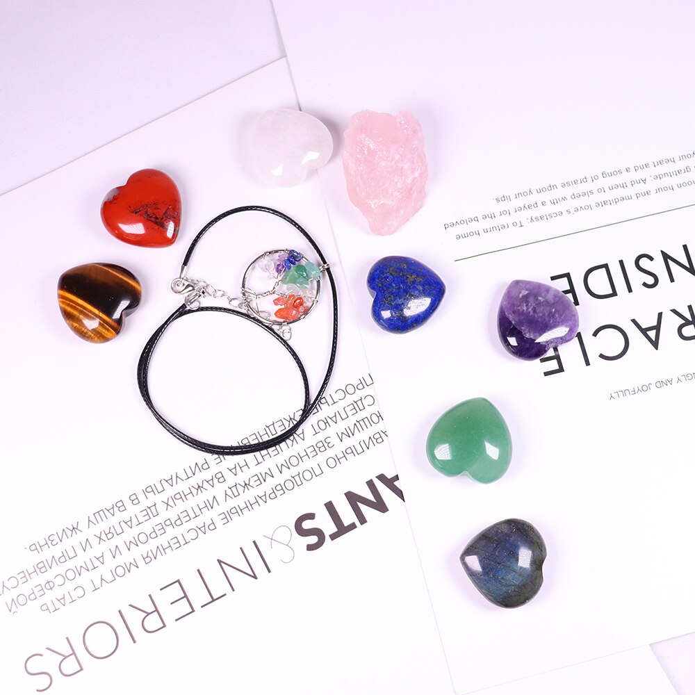 Natural crystal quartz Seven Chakra Crystal Love gemstone Healing stone mineral specimen box Collection - V.I.P Digital Presence