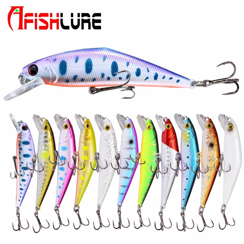 Señuelo de pesca AFISHLURE Wobblers Trucha 85 mm/15 g Minnow Cebos duros Iscas Artificial Pesca Leurre
