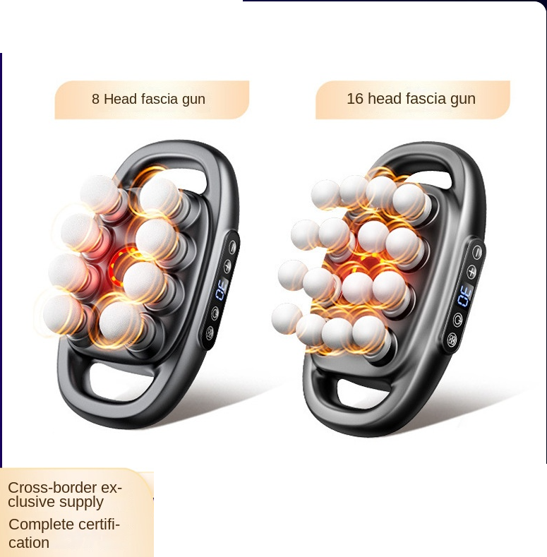 Cross-border Exclusive 16-Head Muscle Gun Multi-Head Strong Power Deep Tissue Massage English Version - V.I.P Digital Presence