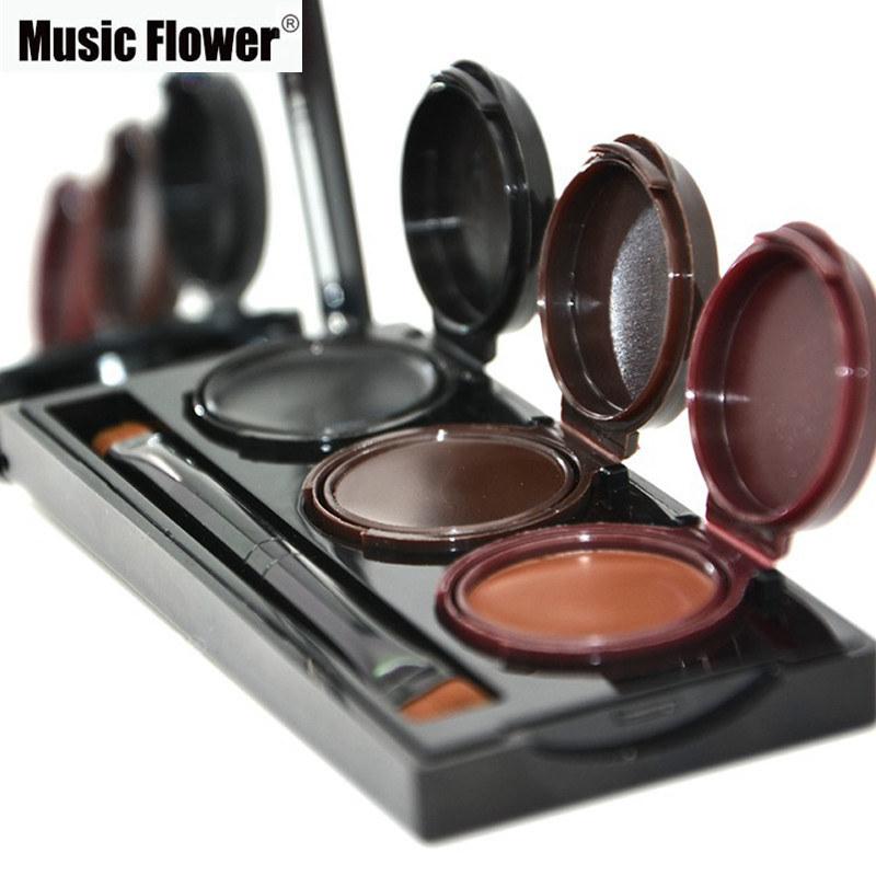 Music Flower Brand Makeup Eyeliner Gel & Eyebrow Powder Palette Waterproof Lasting Smudgeproof Cosmetics Eye Brow Enhancers - V.I.P Digital Presence