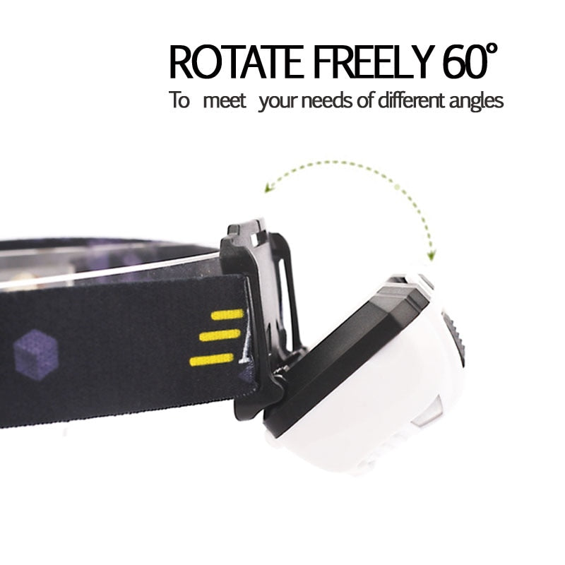 CREE 5W LED Body Motion Sensor Headlamp Mini Headlight Rechargeable Outdoor Camping Flashlight Head Torch Lamp With USB Charging - V.I.P Digital Presence