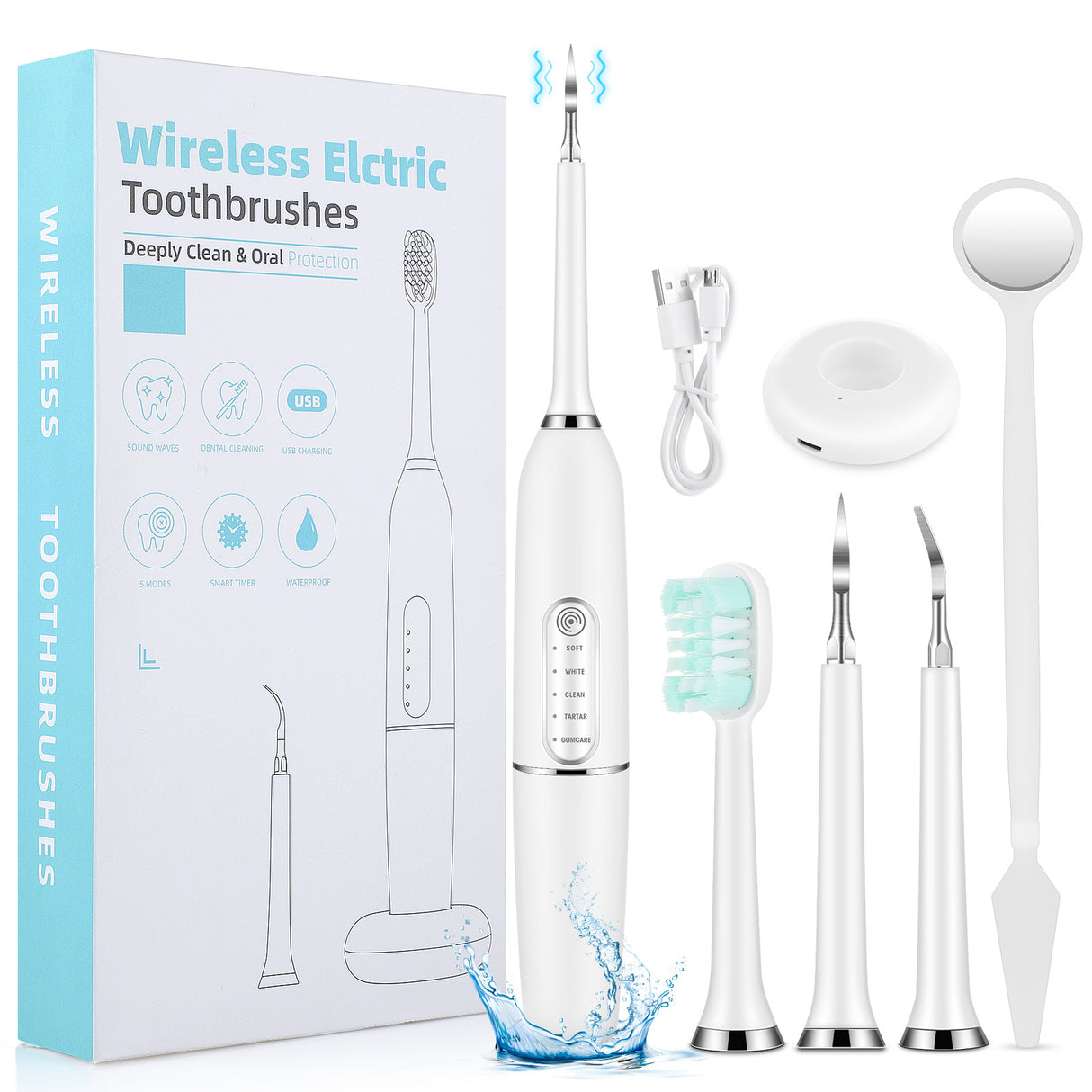 5-Speed Touch Calculus Remover Household Electric Tooth Cleaner Tooth Cleaning Rinsing Tooth Device Beauty Dental Instrument - V.I.P Digital Presence