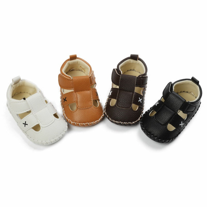 Zapatos de verano para bebés de 0 a 1 años, con suela media hueca, antideslizantes y antipatadas, para niños pequeños