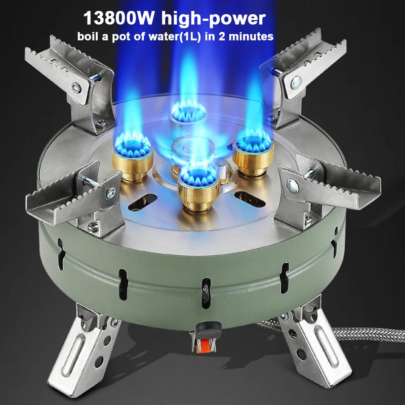Estufas de encendido electrónico para exteriores, de alta potencia, portátiles, plegables y ajustables, para acampar y hacer senderismo.