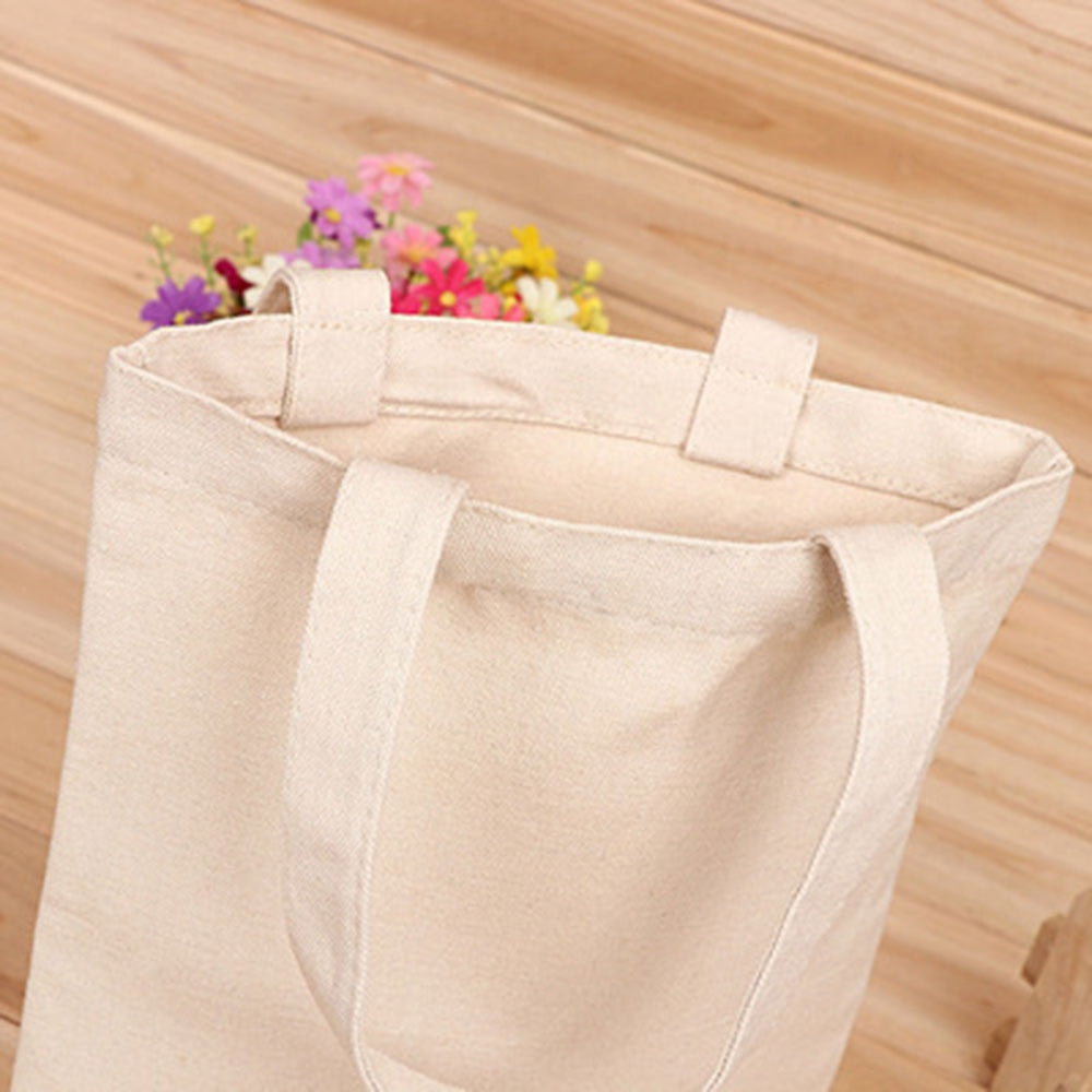 6 Sizes Shopper Tote Canvas Bag Reusable Shopping Bag Eco-friendly Cloth Bags Foldable Pouch Grocery Packages Shoulder Handbag - V.I.P Digital Presence
