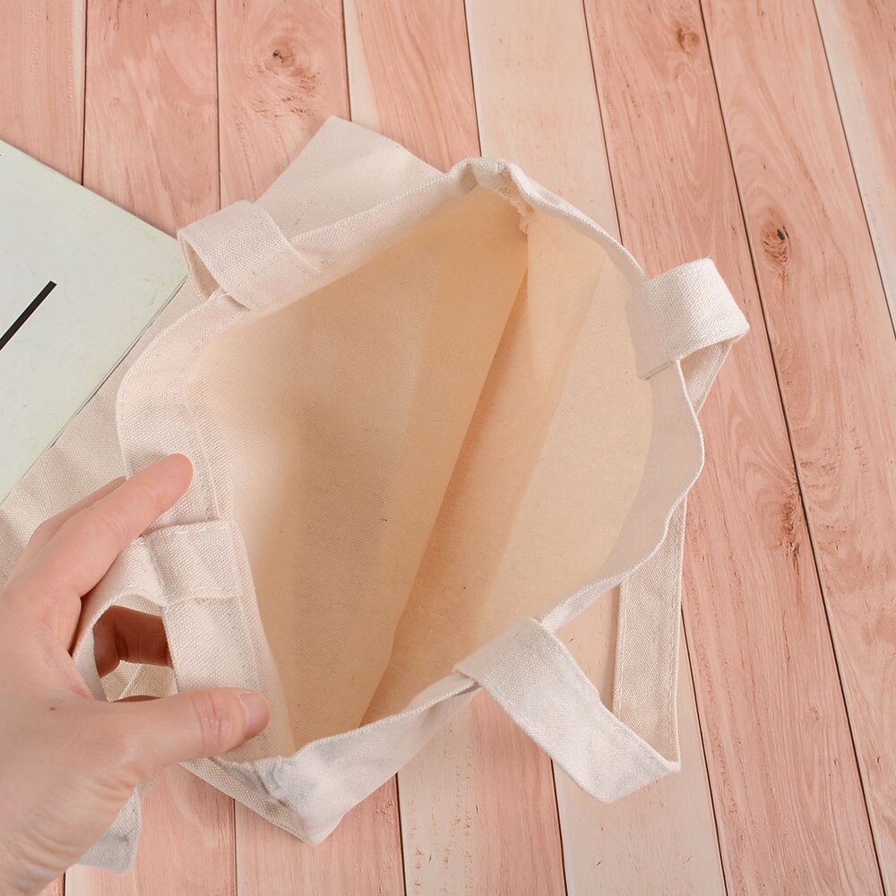 6 Sizes Shopper Tote Canvas Bag Reusable Shopping Bag Eco-friendly Cloth Bags Foldable Pouch Grocery Packages Shoulder Handbag - V.I.P Digital Presence