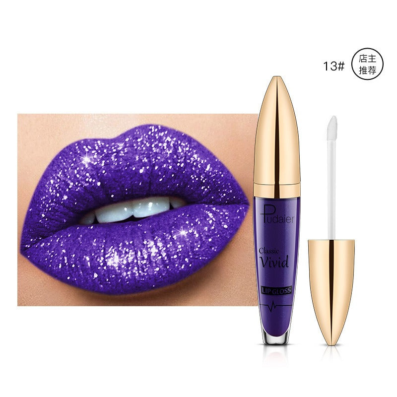 18 Colors Shiny Lip Gloss for Women Long Lasting Matte Glitter Liquid Lipstick Diamond Shiny Lip Gloss Waterproof Lip Makeup - V.I.P Digital Presence
