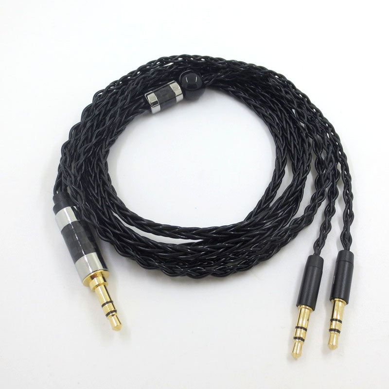 Suitable for Tianlong AH-D7100 7200 D600 HIFIMAN dual 3.5mm silver plated balanced headphone cable - V.I.P Digital Presence