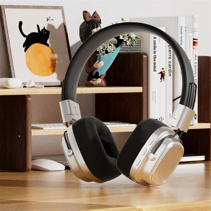 Retro On-Ear Wireless Headset Bluetooth Talking Headset Surround Sound Headset Bluetooth 5.3 DR02 - V.I.P Digital Presence