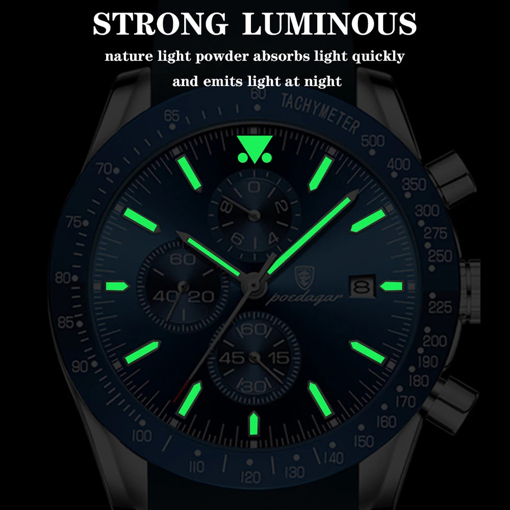 Multi functional waterproof night light men's watch quartz watch - V.I.P Digital Presence