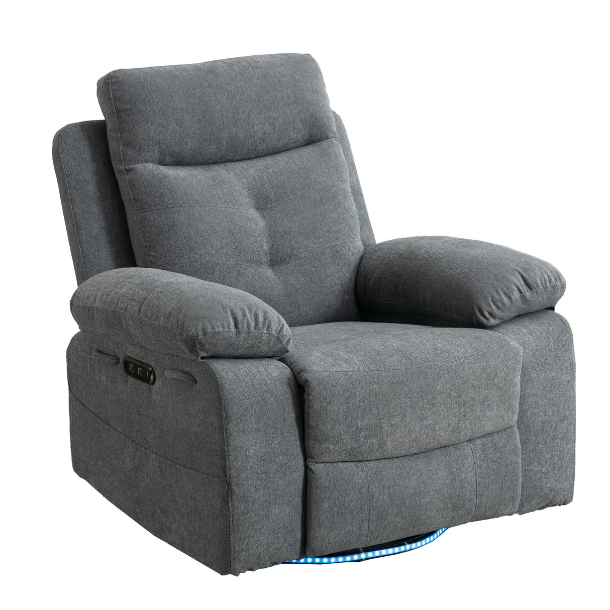 270 degree rotating electric recliner speaker with LED light, USB+C charging port, extendable foot pedal, adjustable backrest - V.I.P Digital Presence