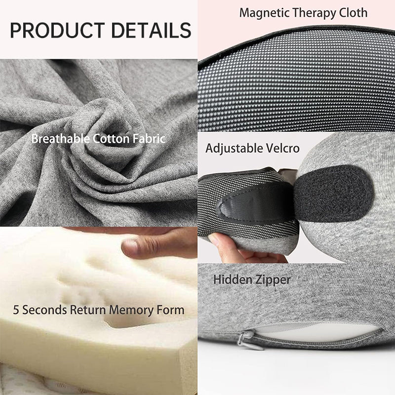 Memory Foam Neck Travel Pillow: Soft, 360° Head Support, for Home, Plane & Car - V.I.P Digital Presence