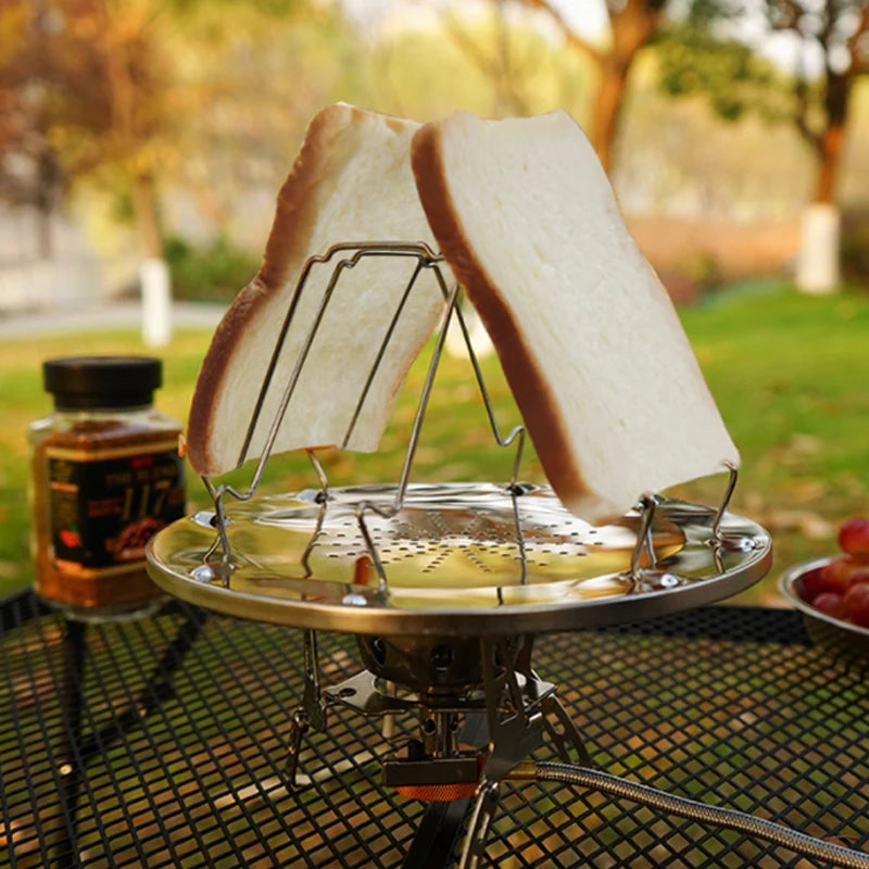 Simple Portable Stainless Steel Toast Rack Outdoor Camping Toaster Folding Portable Grill Multi-Purpose Stove Grill High Quality - V.I.P Digital Presence