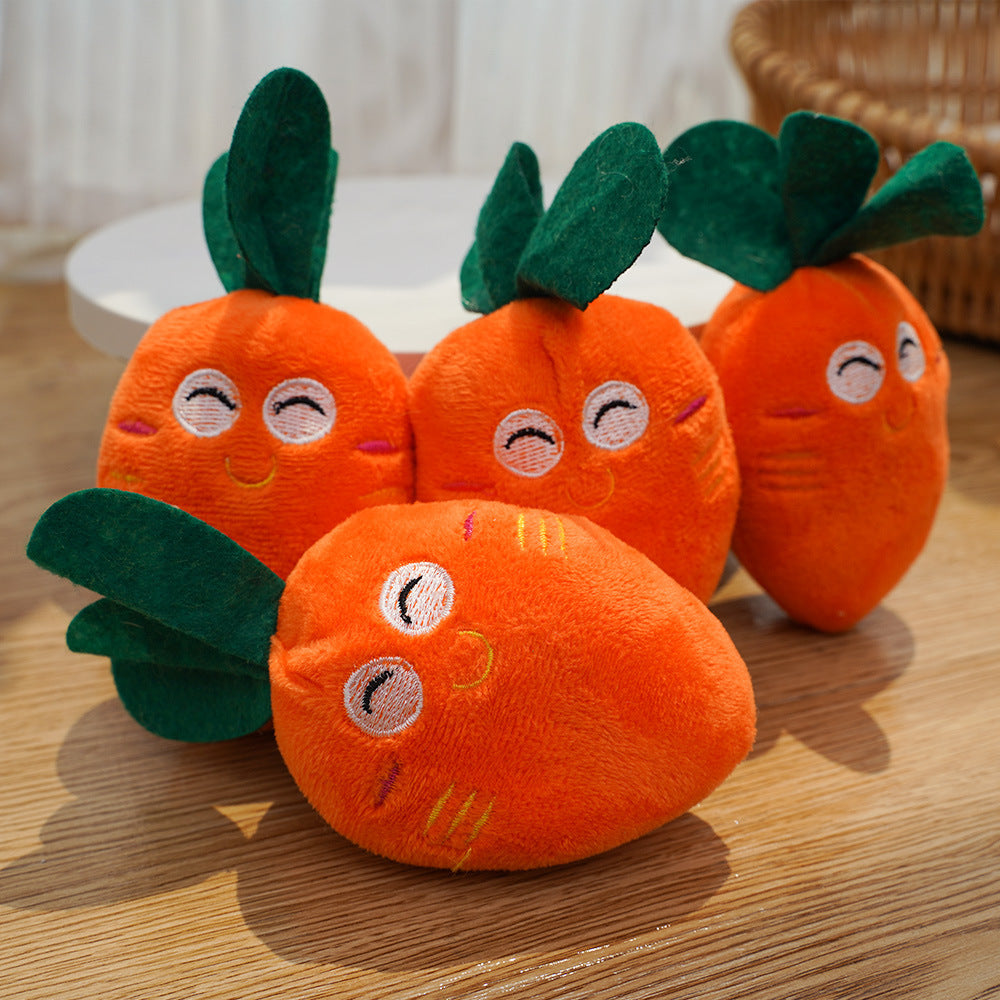 Double Bone Chicken Leg Fruit Carrot Vegetable Pet Dog Cat Plush Squeaky Durable Chew Toy Supplies - V.I.P Digital Presence