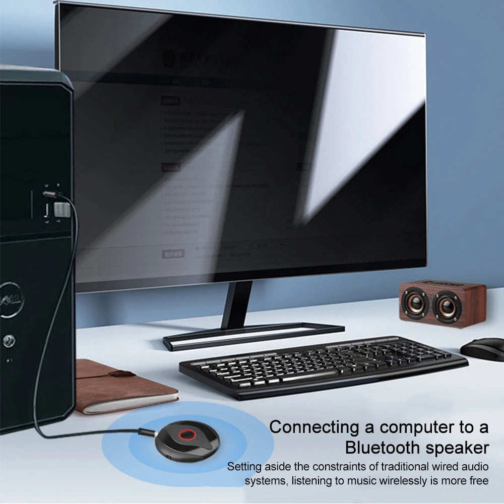 AUX Bluetooth audio receiver transmitter 2-in-1 BT5.4 car Bluetooth audio connector Bluetooth adapter - V.I.P Digital Presence