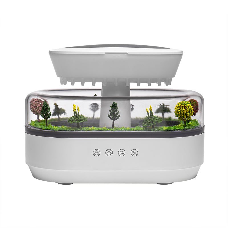 Smart Cool Mist Raindrop Air Humidifier for Garden Landscape Christmas Tree White Noise Oil Aroma Diffuser Portable - V.I.P Digital Presence