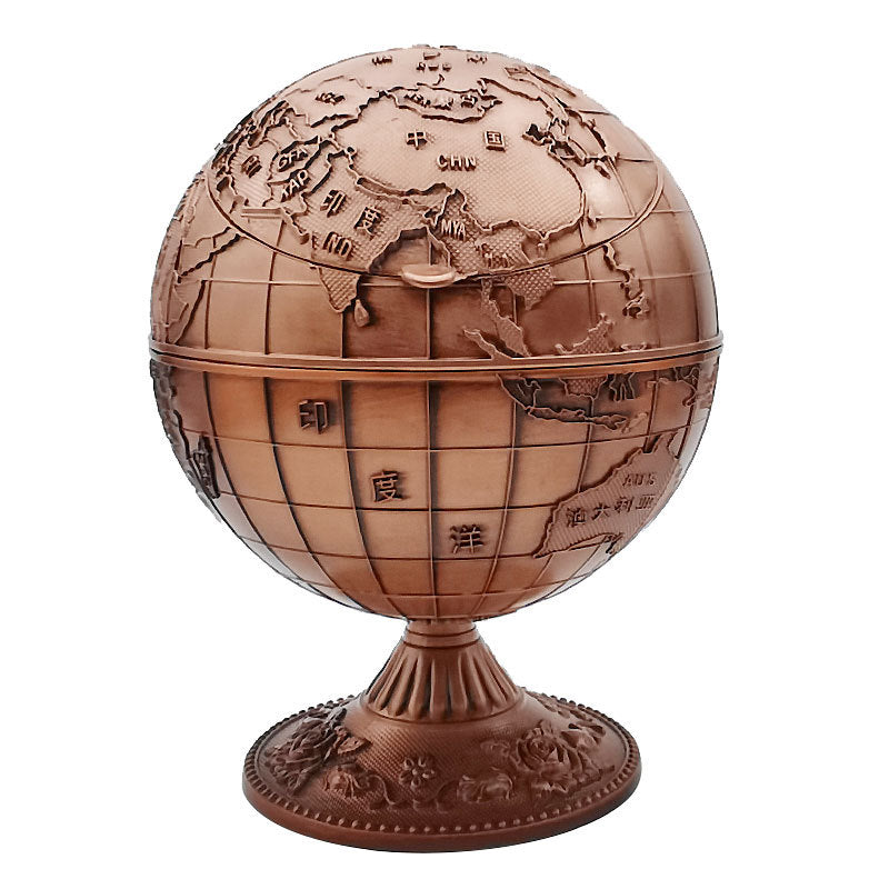 Antique style personalized ashtray with lid anti fly ash household large classical craft gift - V.I.P Digital Presence