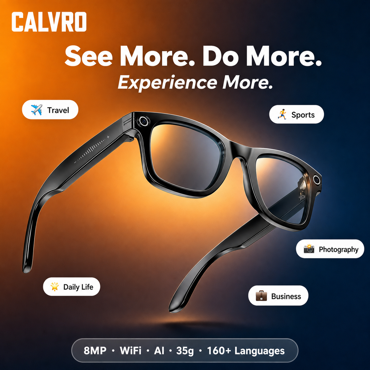 Smart AI Camera Glasses