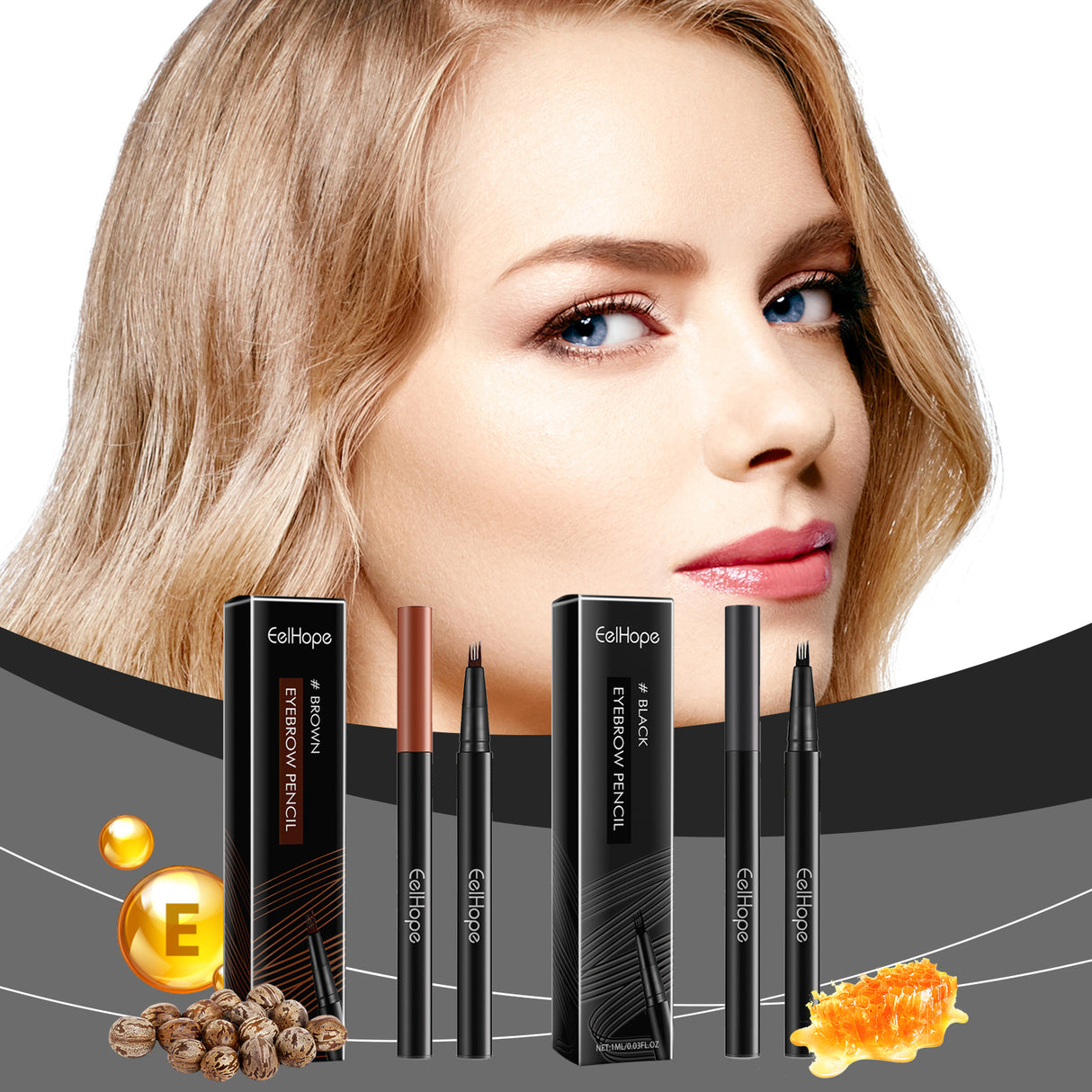 EELHOPE Four Claw Eyebrow Pencil Wild Eyebrow Embellishing Eyebrow shape delicate and easy to use non-smudging natural shaping eyebrow pencil - V.I.P Digital Presence