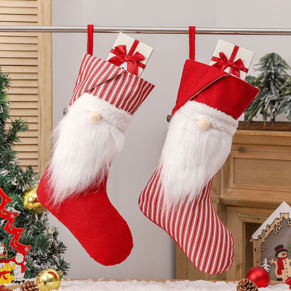 Christmas Dwarf Faceless Old Man Striped Socks Christmas Tree Pendant Large Gift Bag Christmas Decorations - V.I.P Digital Presence