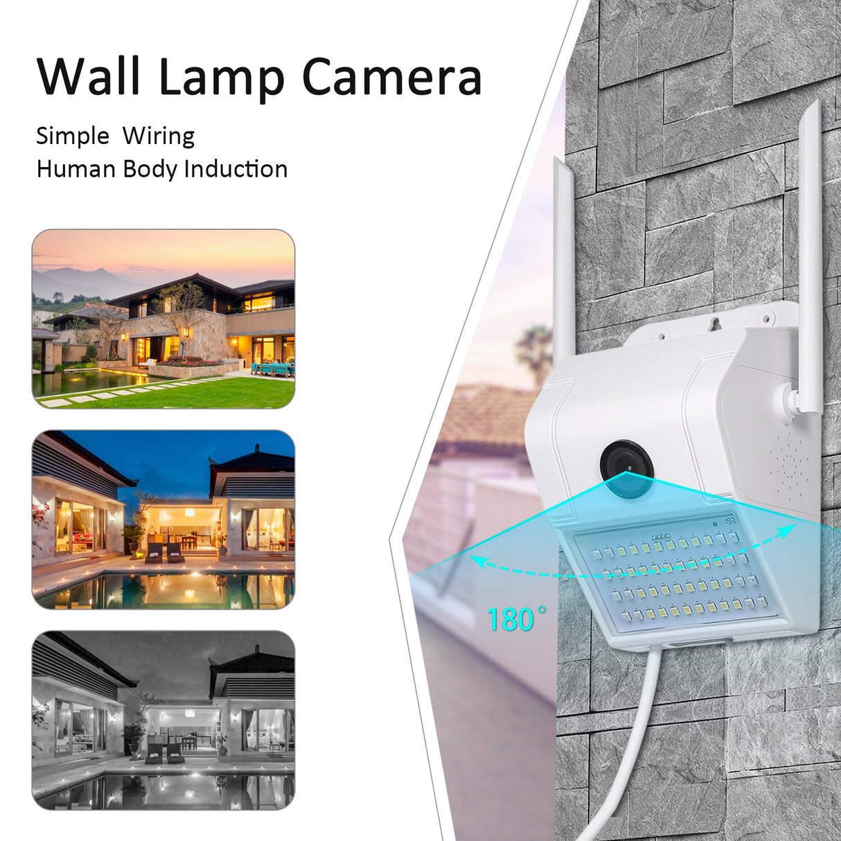 1080P Multifunctional WIFI Wireless Surveillance Outdoor Wall Light Webcam Security Camera PIR Motion Detection IP65 Waterproof - V.I.P Digital Presence
