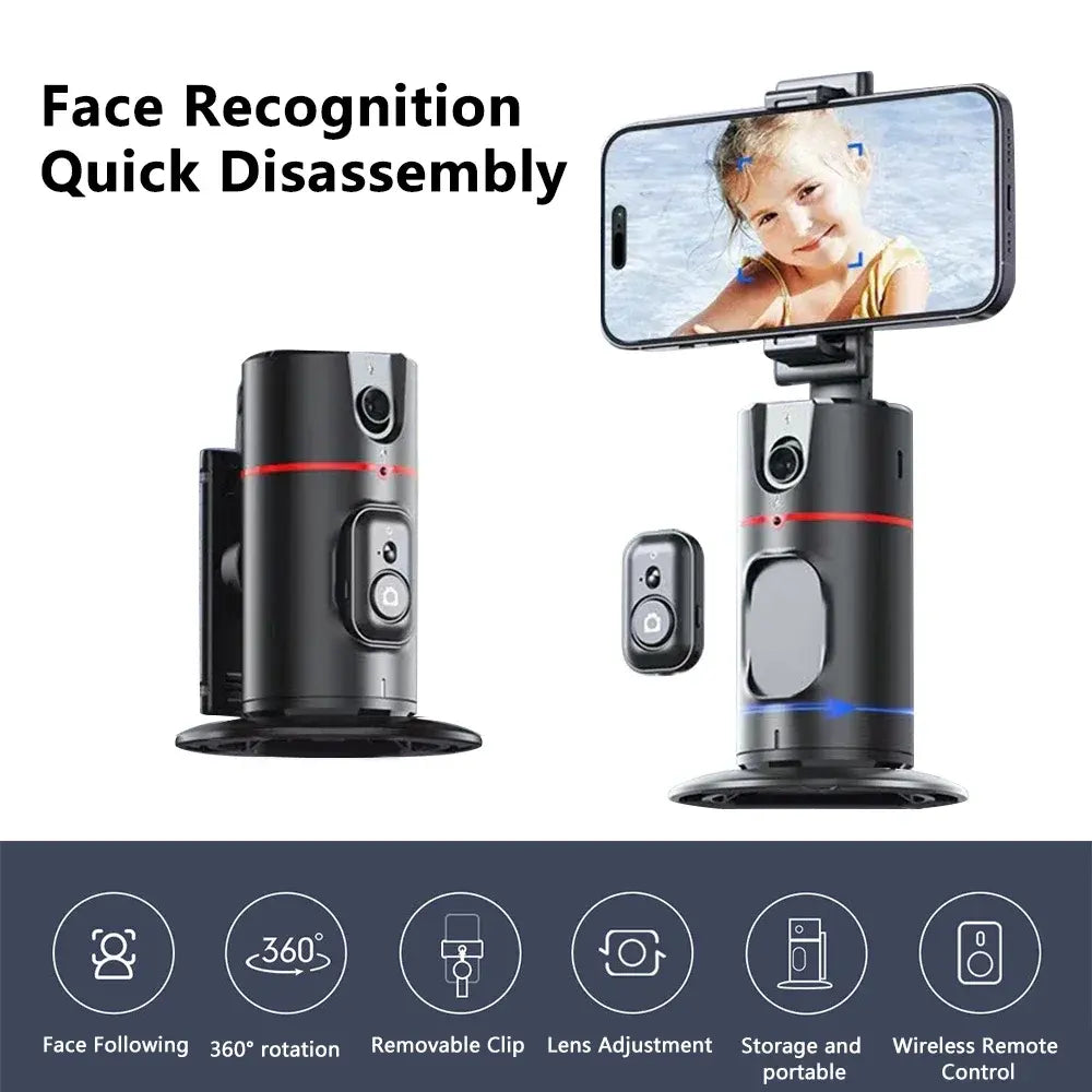 360 Auto Face Tracking Gimbal Auto Tracking Phone Holder Smart Selfie Gimbal Stabilizer with Gesture Control - V.I.P Digital Presence