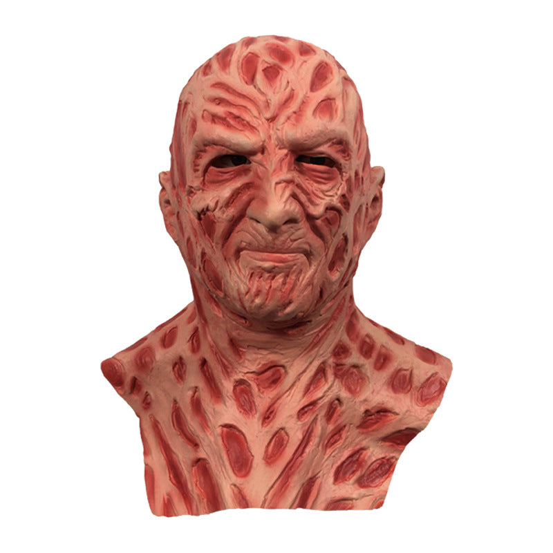 Freddy horror mask, full face headgear, makeup ball, scary demon, funny face, Halloween party, parody props - V.I.P Digital Presence