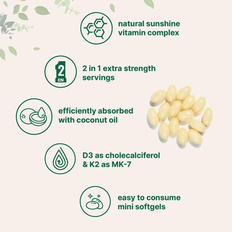 Vitamin D3K2 softgel 180 capsules - V.I.P Digital Presence