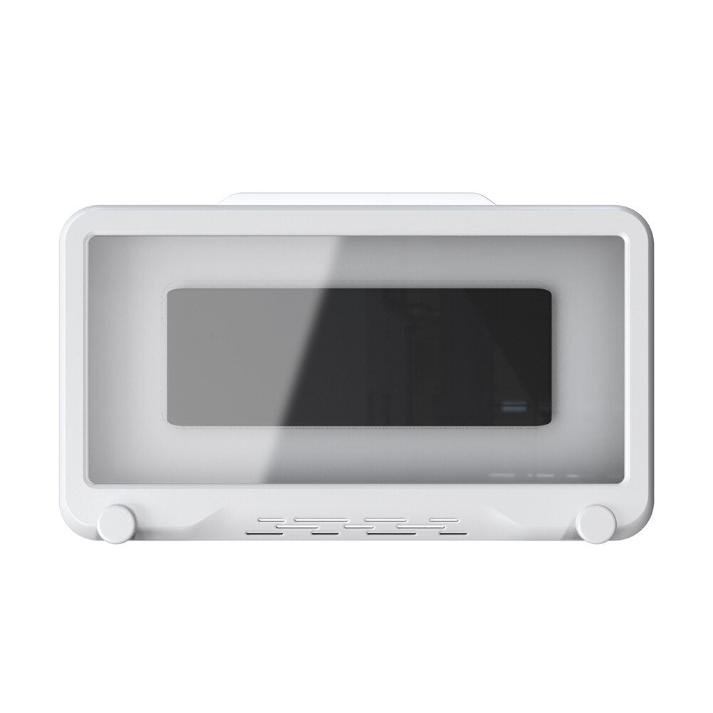 Soporte giratorio para teléfono de baño, impermeable, para montar en la pared, con repisas autoadhesivas para ducha y baño.