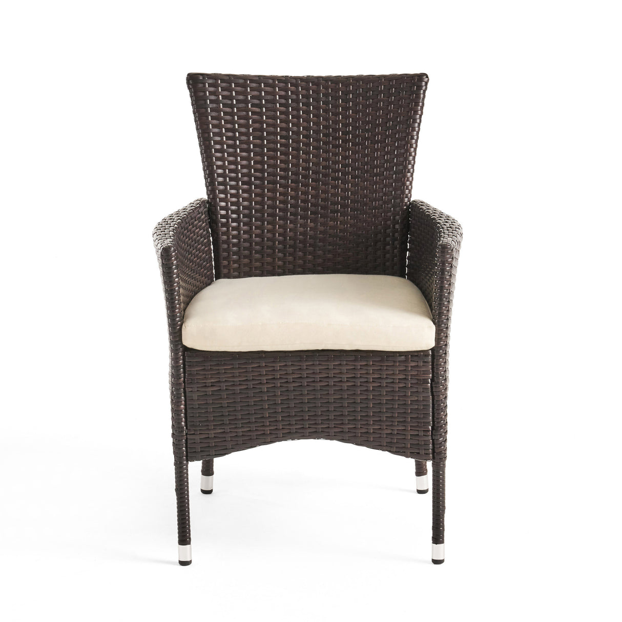 Clementine Outdoor Multibrown PE Wicker Dining Chairs (Set of 2) - V.I.P Digital Presence