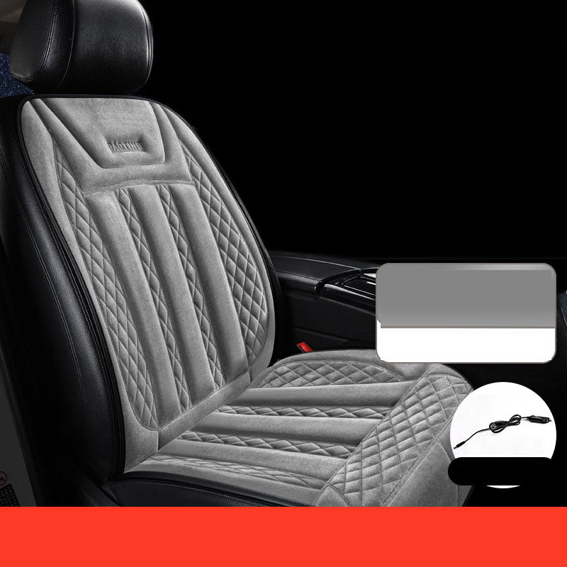 Car heated seat cushion winter single seat car electric heating modified plush seat cushion 12V24V warm - V.I.P Digital Presence