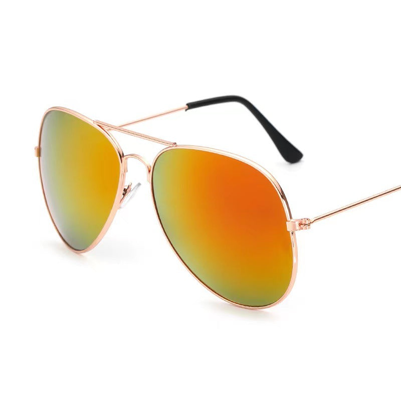 Gafas de sol coloridas Toad Glasses Pilot Hombres y Mujeres Modelos 3025 Gafas de sol reflectantes con película de color