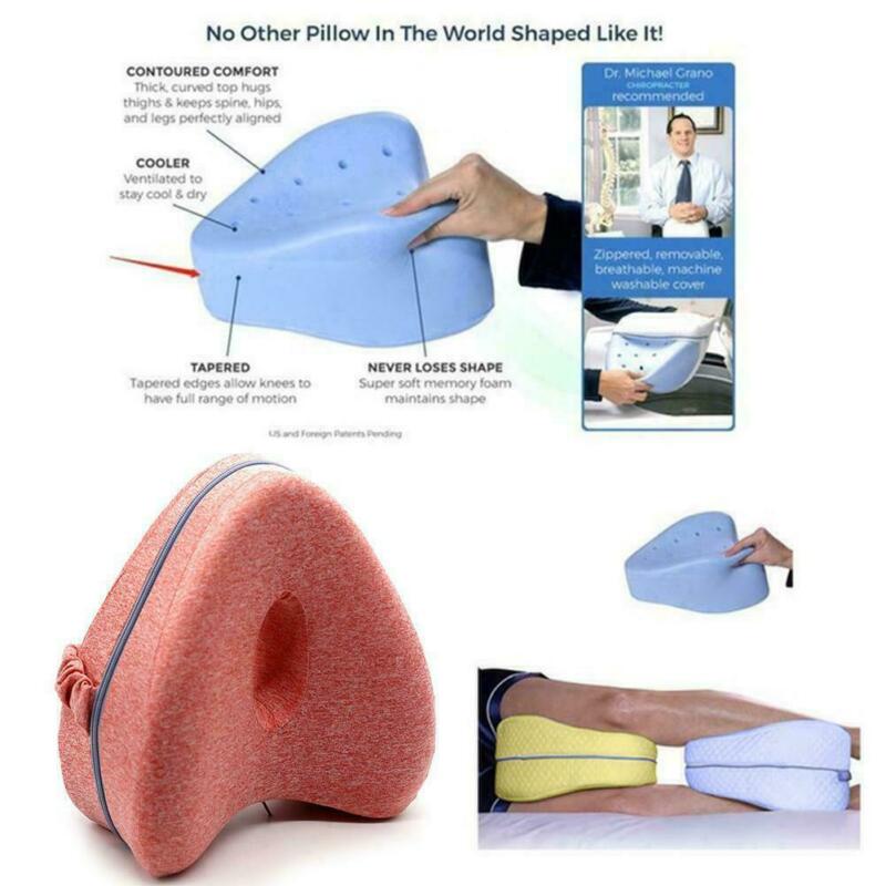 Almohada de espuma viscoelástica con forma de corazón, almohada ortopédica para piernas, espalda, caderas, rodillas, soporte para aliviar la espalda y las caderas, cuña para espalda y caderas.