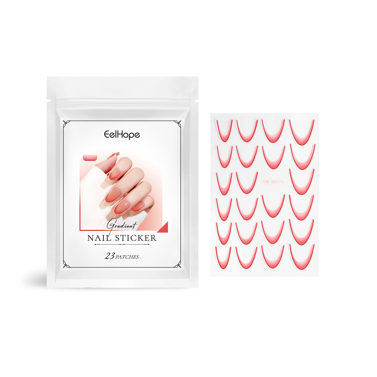 Pegatinas de uñas con degradado francés Pegatinas de uñas con degradado Decoración de uñas fácil Pegatinas de uñas personalizadas