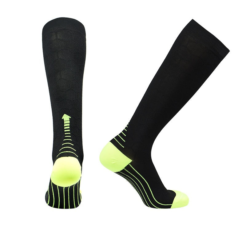Sports socks black calf socks outdoor cycling socks compression socks skipping rope marathon long tube professional running sock - V.I.P Digital Presence