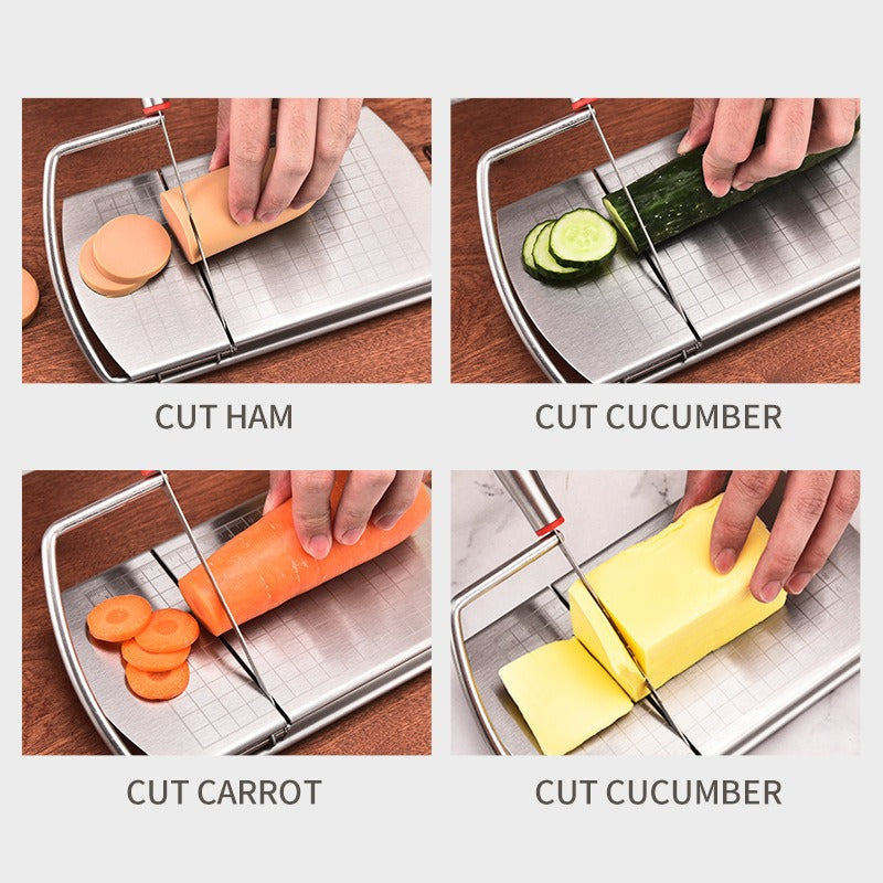 Cheese Cutter Stainless Steel With Graduated Slicer Household Baking Tool Butter Cheese Divider - V.I.P Digital Presence