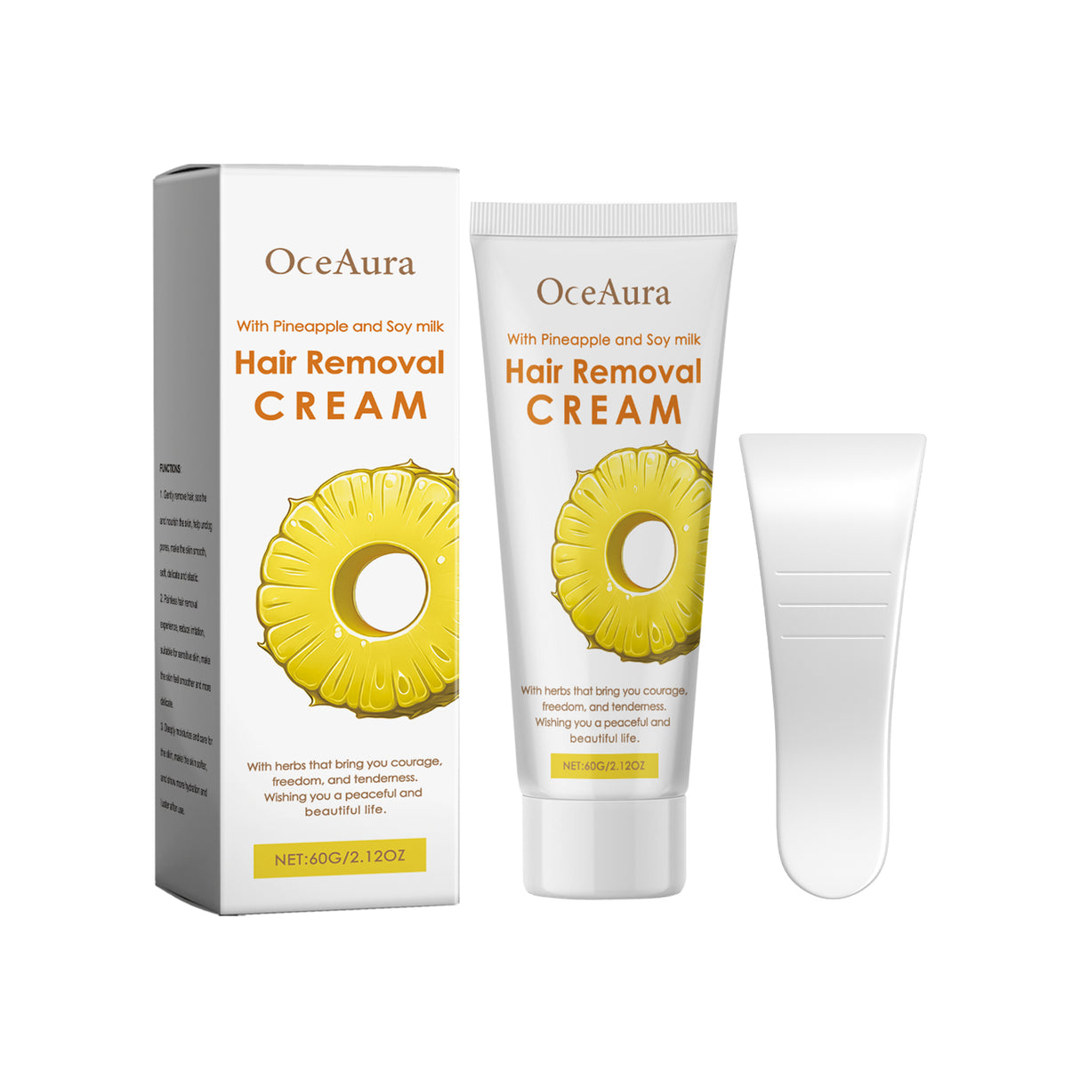 Crema depilatoria de soja suave y no irritante para todo el cuerpo. Aplicar crema depilatoria Pure Skin hidratante y suave.