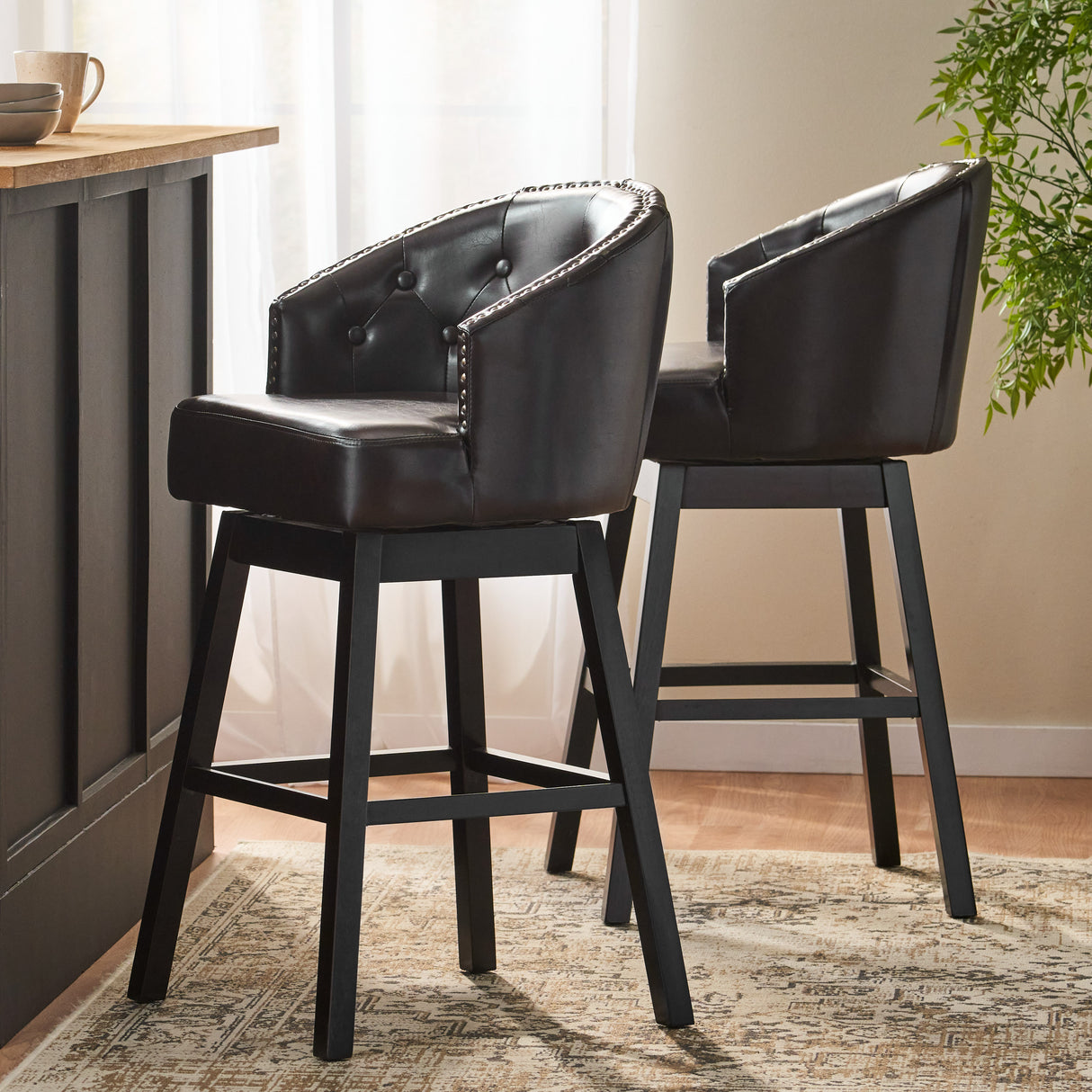 OGDEN KD SWIVEL BARSTOOL( SET OF 2 ) - V.I.P Digital Presence