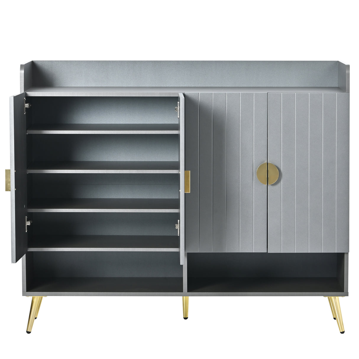 U-Can shoe cabinet with door, 11 layer shoe cabinet with adjustable shelves, modern wooden shoe cabinet (matte surface) - V.I.P Digital Presence